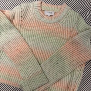 La Ligne Green and Pink Ombré Sweater